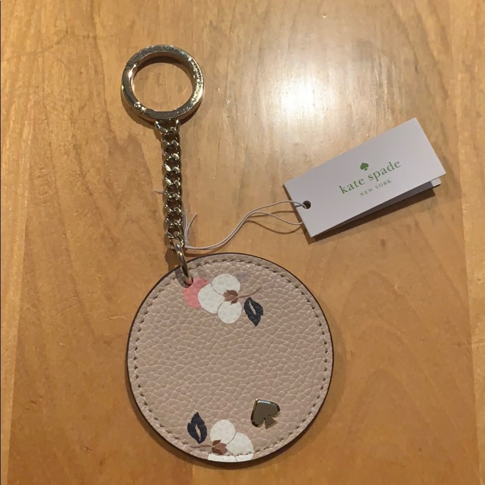 Kate Spade floral leather Key Fob